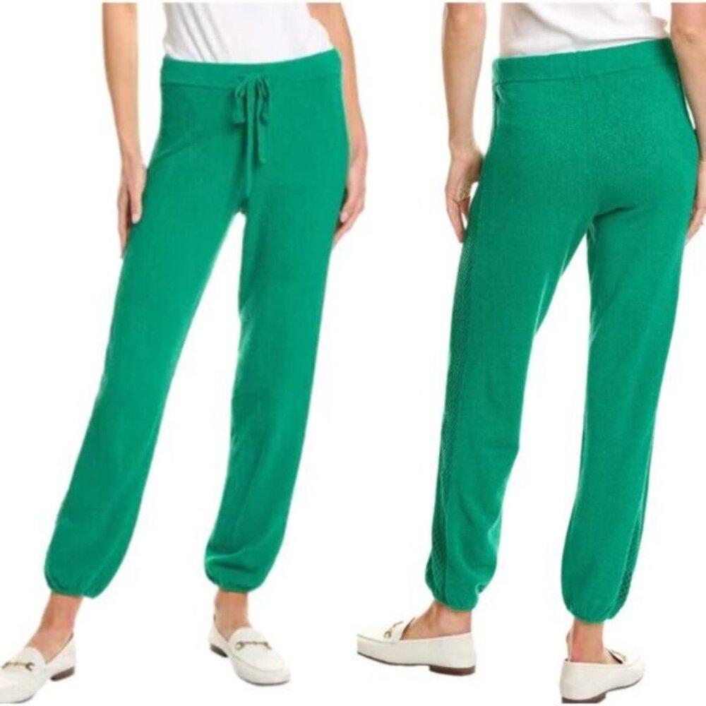 NEW Monrow Drawstring Boucle Knit Vintage Sweatpants Green Size: Small - Picture 7 of 7